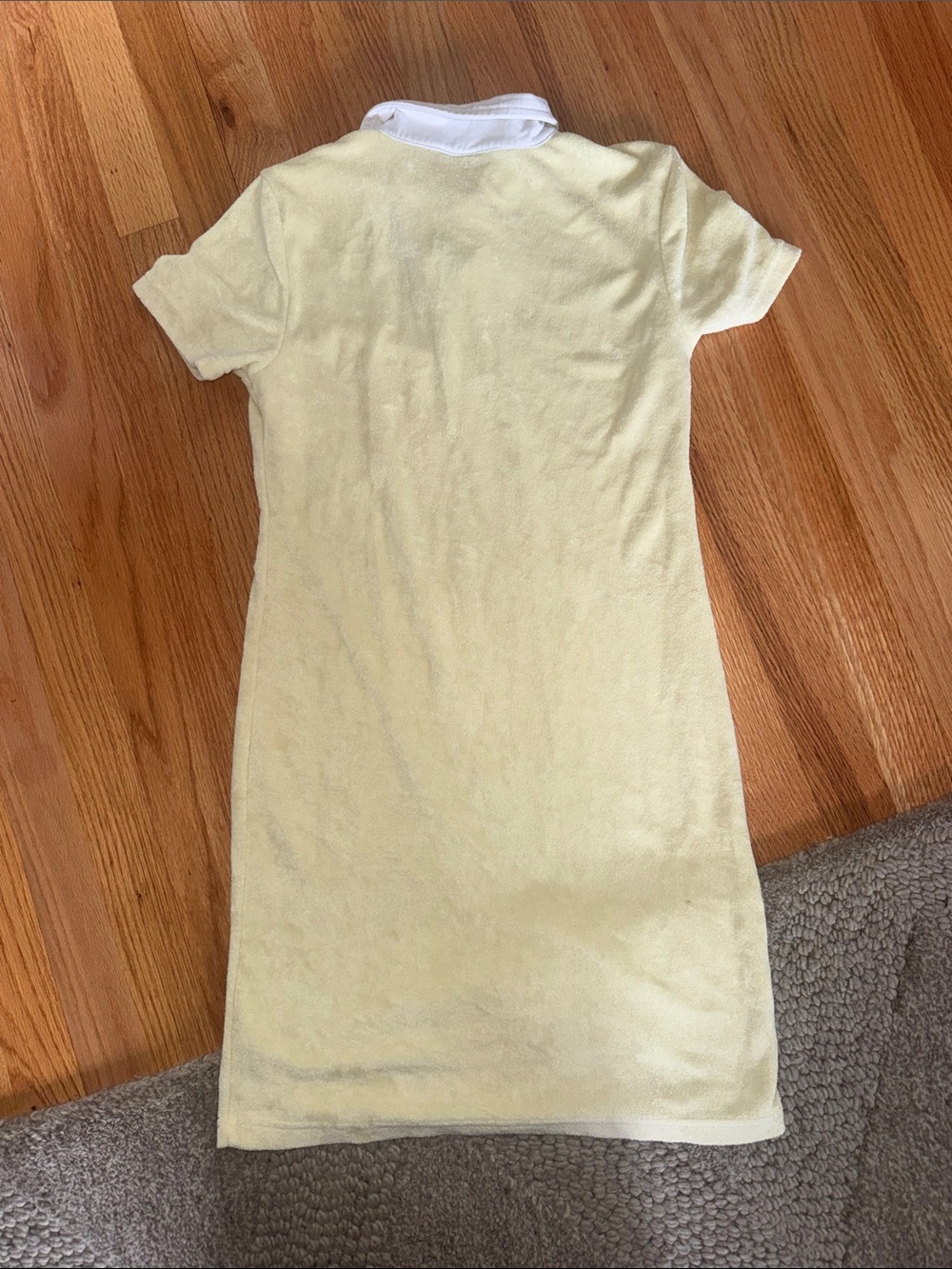 Free people Yellow Terry Polo Mini Dress with White Collar - Picture 5 of 5